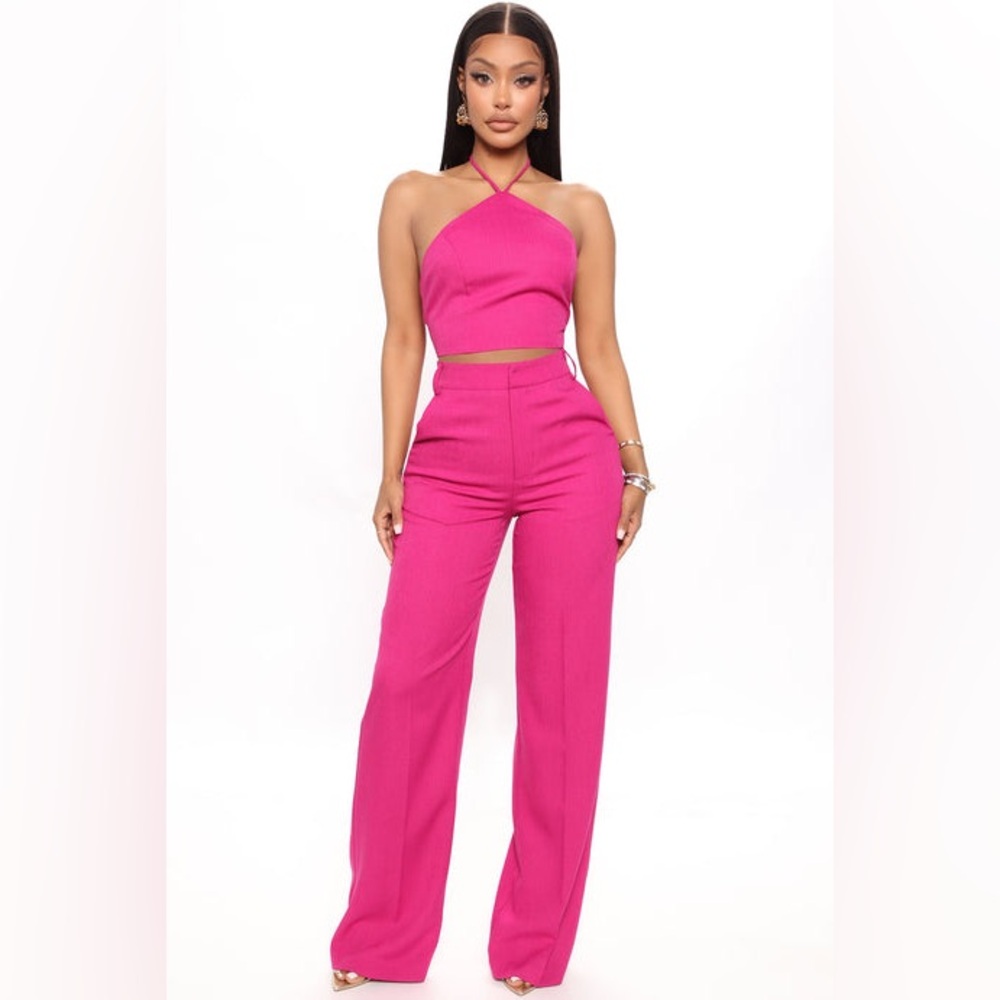 Fashion Nova Sunset Views Linen Pant Set